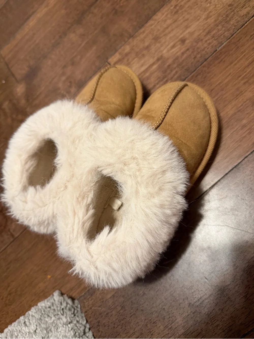 Cozy Tan Kids Faux-Shearling Slipper Boots